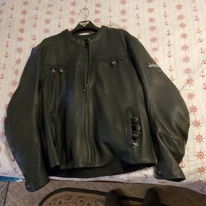 Leather motorcycle jacket
